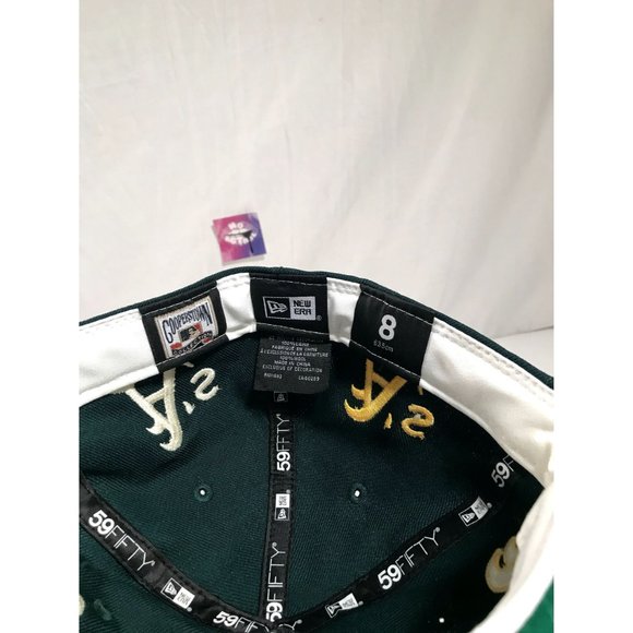 New Era 59FIFTY Oakland Athletics Progression Fitted Hat Mens sz 8 Green - Picture 7 of 9